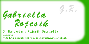 gabriella rojcsik business card